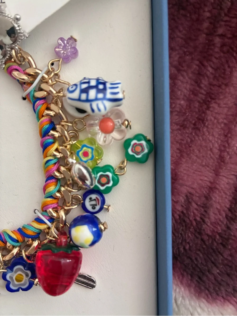 Atterri Multicolor Ceramic Charm & Gold-Tone Chain Bracelet